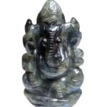 Crystal Ganesha Idol for Home D?cor Peace and Serenity Happy Man for Good Luck, Wealth, Prosperity at Home,Office Ganesha Idol For Gift Item (Labradorite)